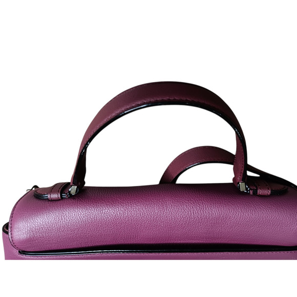 Kate Spade Purple Pebbled Leather Crossbody Satchel Bag Gold Hardware - Picture 16 of 16